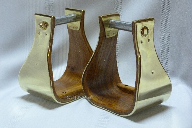 Brass Bound Bell Stirrups
